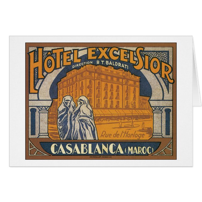 Cartão Hotel Excelsior Casablanca (Frente Horizontal)