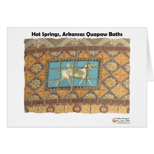 Cartão HotSprings, Roupa de presentes de Azulejos de Dome (Frente Horizontal)