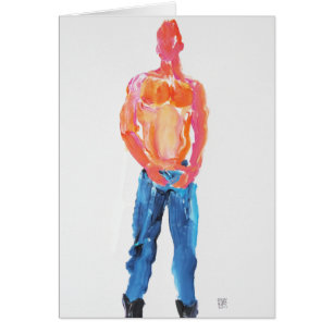 Cartão Hottie que remove os jeans 1
