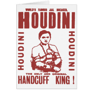 Cartão Houdini o rei da algema