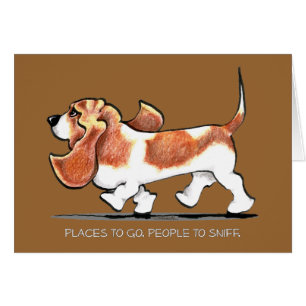 Cartão Hound de Basset Ocupado