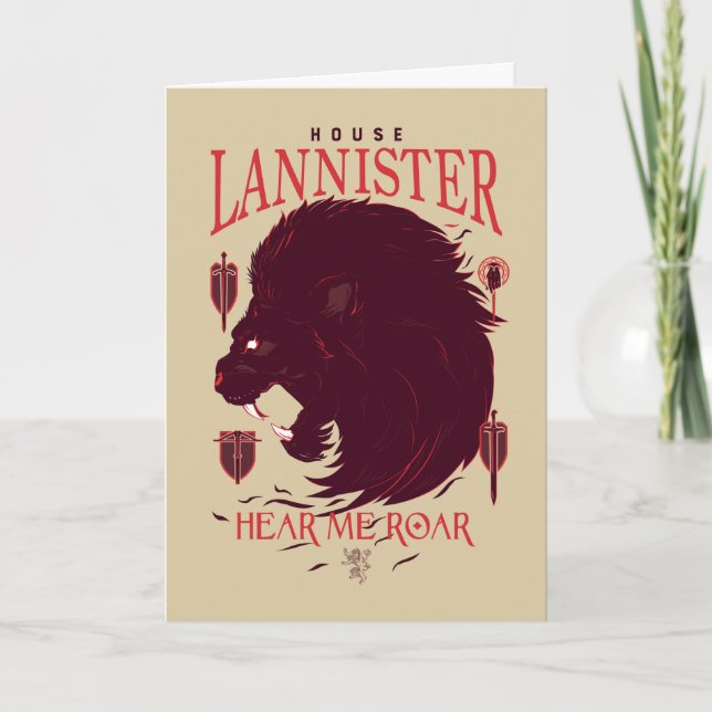 Cartão House Lannister - Ouça-me Roar (Frente)