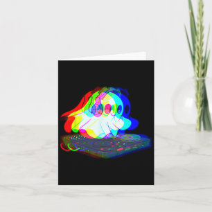 Cartão House Music Ghost Halloween Techno Rave Halloween