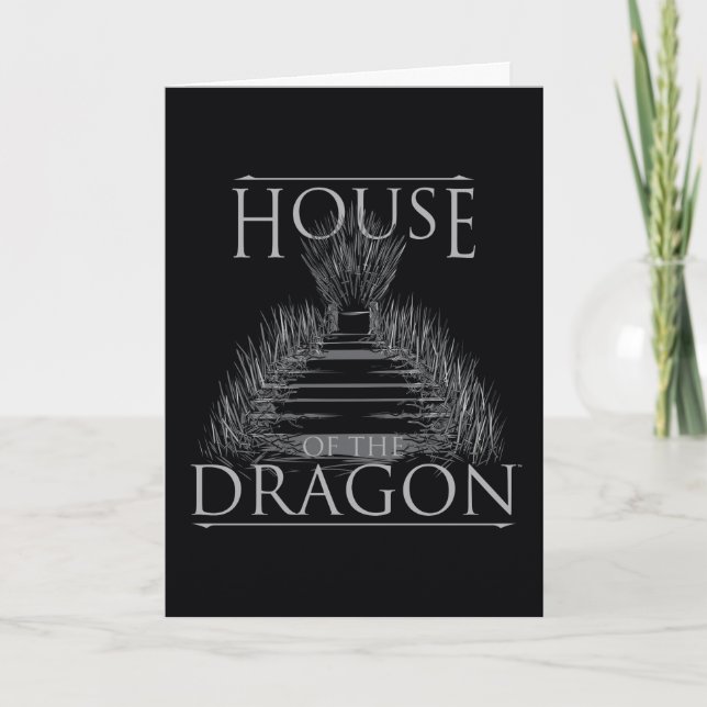 Cartão HOUSE OF THE DRAGON | Iron Throne Graphic (Frente)