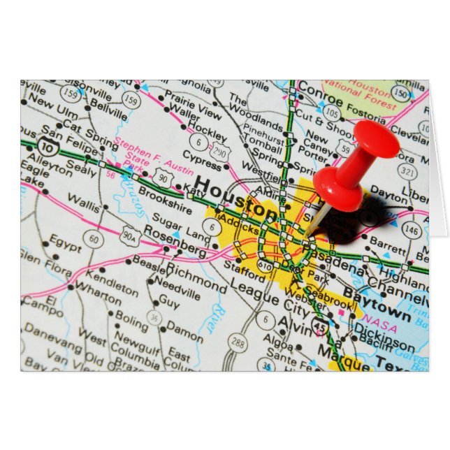 Cartão Houston, Texas (Frente Horizontal)