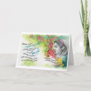 Cartão Hovering God/Rainfall, Folheto de Saudação, 5"x7"