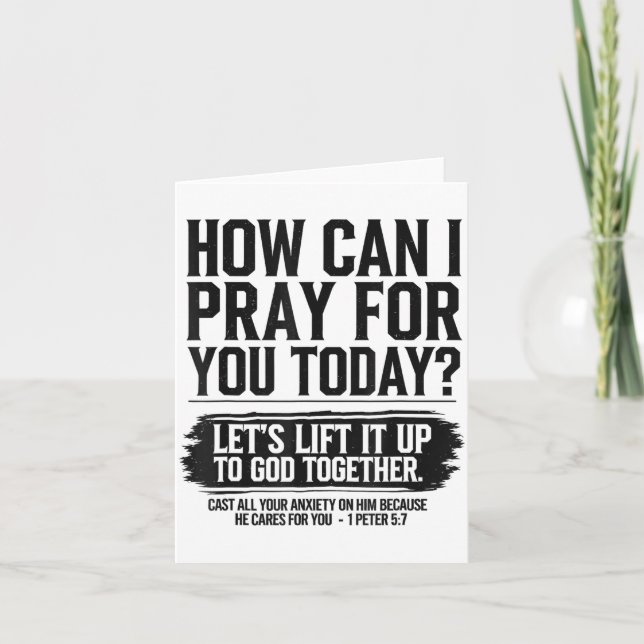 Cartão How Can I Pray For You Today Christian Bible Need  (Frente)
