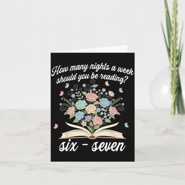 Cartão How Many Night A Week Should You Be Reading 67 Mem (Frente)