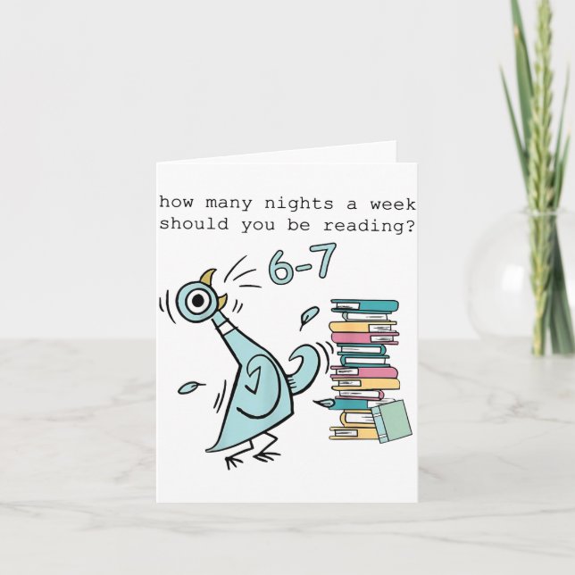 Cartão How Many Nights A Week Should You Be Reading 6 7 S (Frente)