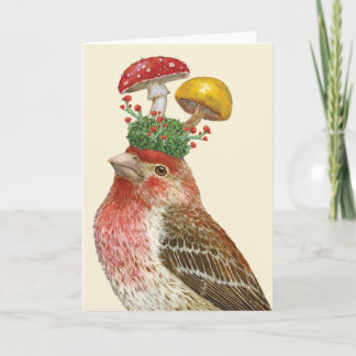 Cartão Howard with Mushrooms Folded Greeting Card
