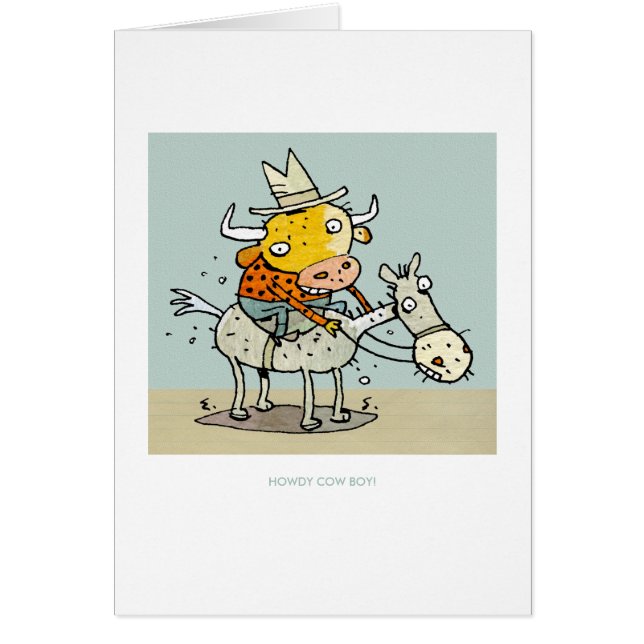 Cartão Howdy vaqueiro! (Frente)