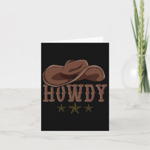 Cartão Howdy Western Cowboy Hat Country Cowboy