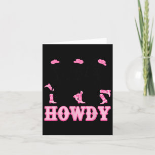 Cartão Howe Western Skeleton Cowgirl Dançando Halloween