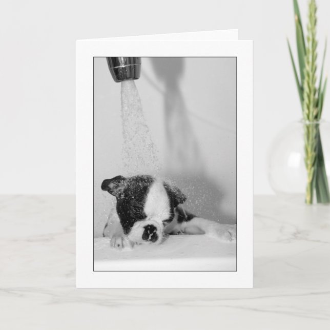 Cartão Howie no banho (Frente)