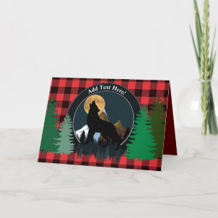 Cartão Howling Wolf Full Moon