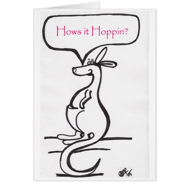 Cartão Hows ele Hoppin?  (1 versian) (Frente)
