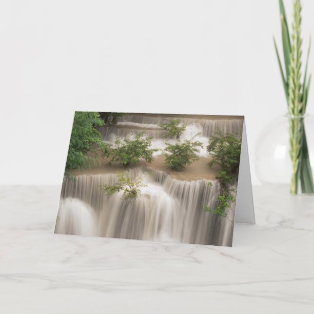 Cartão Huai Mae Khamin Waterfall | Tailândia (Frente)