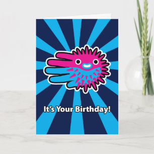 Cartão Huff and Puff Puffer Fish Birthday Card