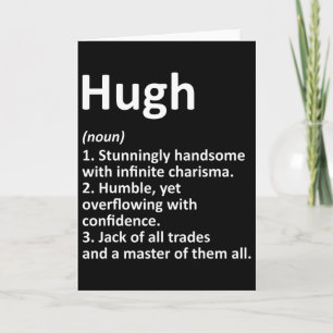 Cartão Hugh Definição Nome Personalizado Funny Birthday G