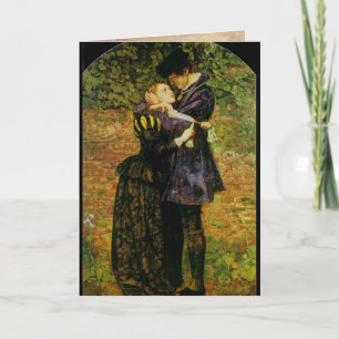 Cartão Huguenot Lovers, Romantic Greeting Card