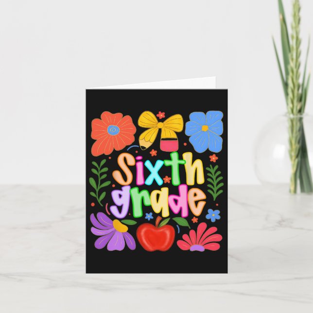 Cartão Hugvyn De Volta À Escola Professora De Pré-Papoila (Frente)