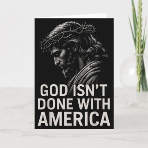Cartão Hugvyn Deus Não Terminou Com A Fé Cristã Americana