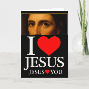 Cartão Hugvyn Eu Amo Jesus Eu Amo Jesus Fé Americano C