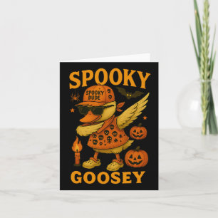 Cartão Hugvyn Halloween Spooky Goosey Bobo de Halloween G