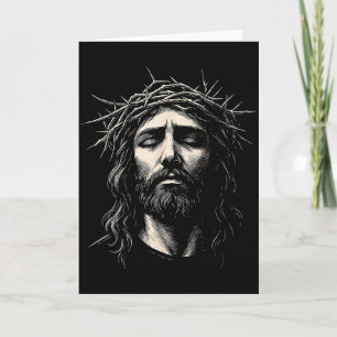 Cartão Hugvyn Jesus Cristão Rosto Coroa De Espinhos Relig