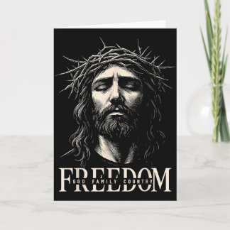 Cartão Hugvyn Liberdade Jesus Rosto Cristão Coroa Deus Fa
