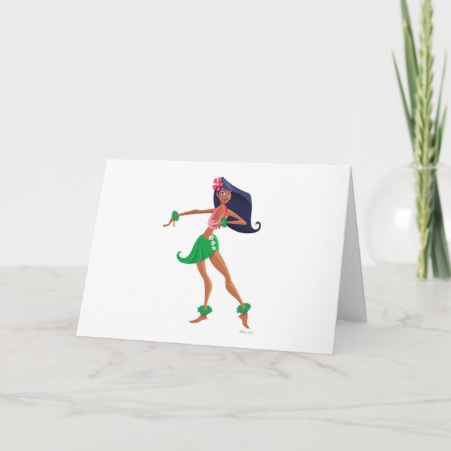 Cartão Hula Girl Notecard (Frente)