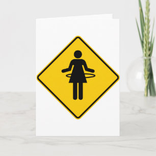 Cartão Hula Hoop Zone Highway Sign
