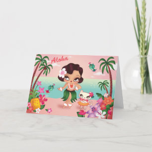 Cartão Hula Lulu's Island Paradise - greeting card