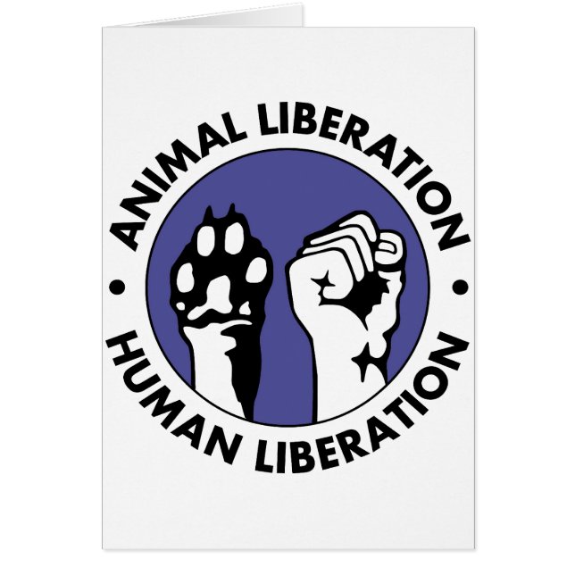 Cartão humano do liberal do liberal animal (Frente)