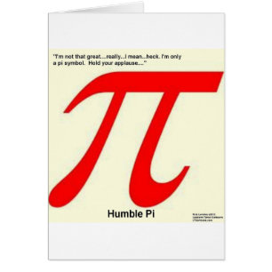 Cartão Humble Pi R Square Engraçado