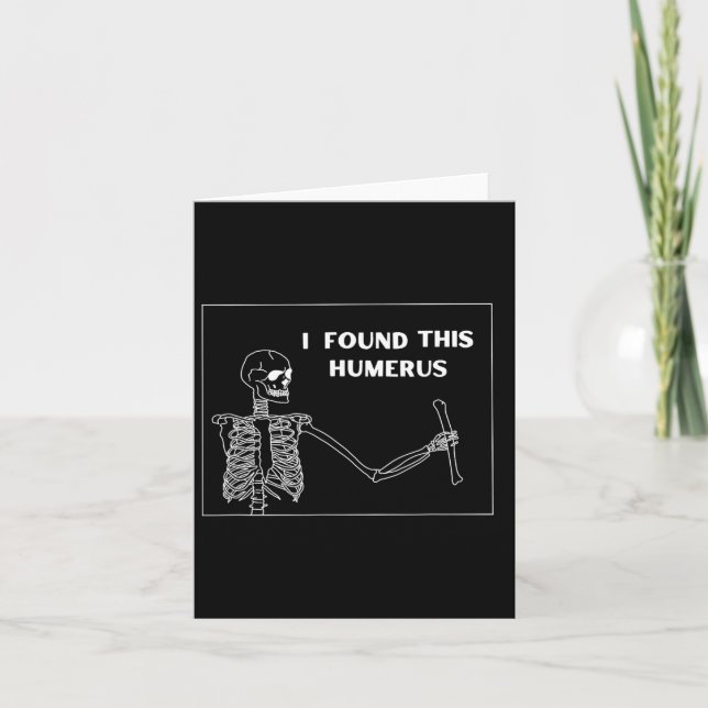 Cartão Humerus Skeleton - Uni do Dia das Bruxas Divertido (Frente)