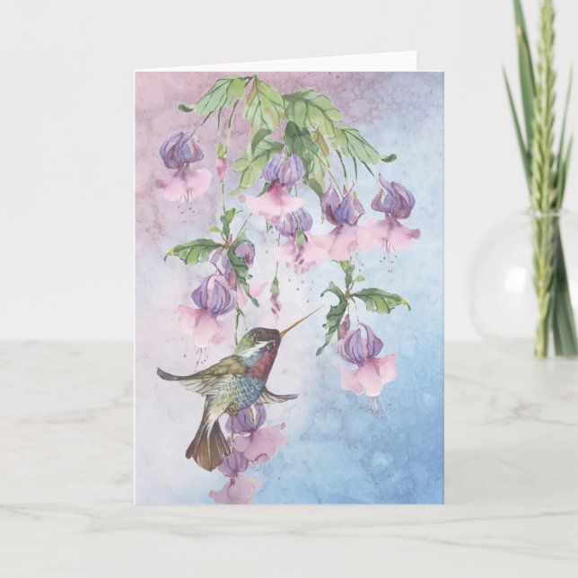 Cartão Hummingbird (Frente)