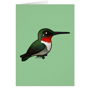 Cartão Hummingbird com garganta