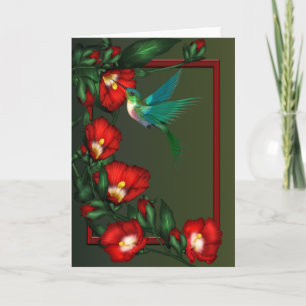Cartão Hummingbird Hibiscus Note Cards
