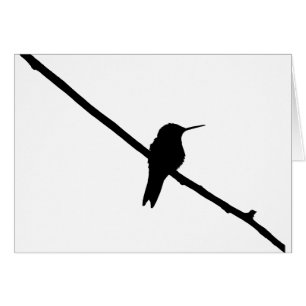 Cartão Hummingbird Silhouette