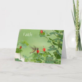 Cartão Hummingbird w verse (Luke 1:37) Simpatia