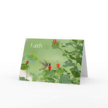 Hummingbird w verse (Luke 1:37) Simpatia