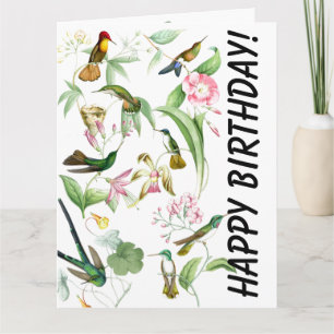 Cartão Hummingbirds Birthday Big Greeting Card