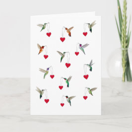 Cartão Hummingbirds Valentine's Day