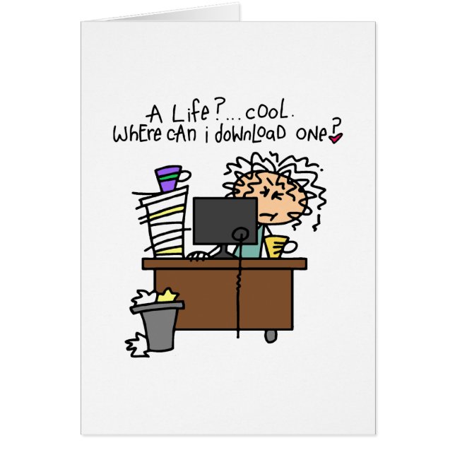 Cartão Humor da vida da transferência (Frente)