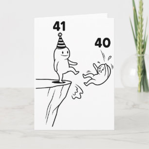 Cartão Humor de Aniversário de Crianças 41 Anos 41º Festa