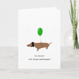Cartão Humor de Aniversário de Dachshund Encantador Fofo