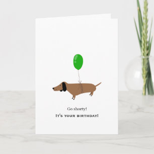 Cartão Humor de Aniversário de Dachshund Encantador Fofo