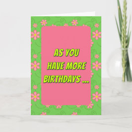 Cartão Humor de Aniversário de Ficar Mais Velho