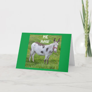 CARTÃO **HUMOR DE ANIVERSÁRIO DE UMA CADEIA DE DONKEY NÃO